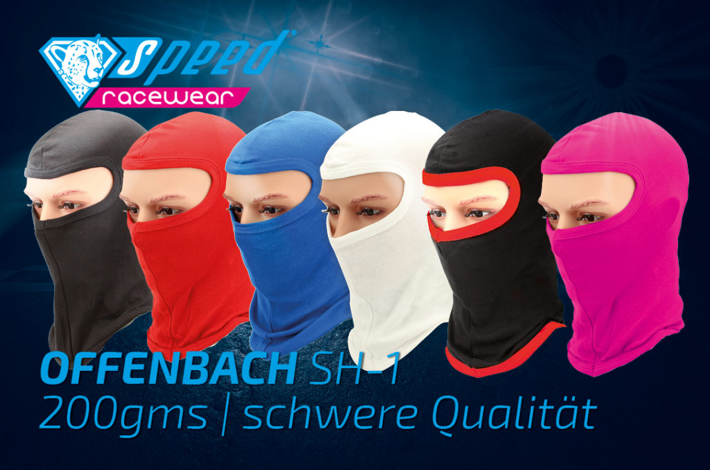 Sturmhaube, Sturmhauben blau, rot, schwarz, weiss, gelb, rosa, lila,  orange, grün - Kart Shop @ Kartshop-XL